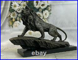 Lion Lioness Leo Pride African Safari Jungle Art Cat Lover Bronze Marble Statue