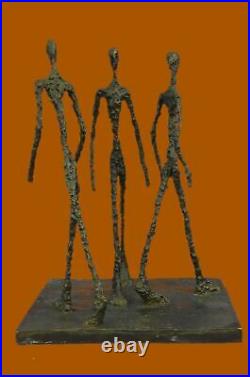 Lost Wax Method Figure Sculptures Walking Group European Made Statue Decor Art