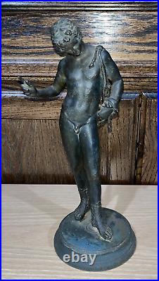 Made in Italy Narcissus Dionysus Pompeii Bronze Statue Sculpture Approx 11 Tall Made in Italy Narcissus Dionysus Pompeii Bronze Statue Sculpture Approx 11 Tall