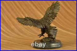 Magnificent American Bald Eagle Bronze Milo Hand Made Statue Figurine Hot Cast