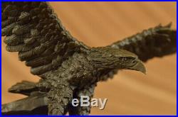 Magnificent American Bald Eagle Bronze Milo Hand Made Statue Figurine Hot Cast