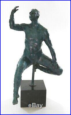 Male Sculpture Salvador Hommage Geometric Bronze Hand Made Sculpture Statue Sale