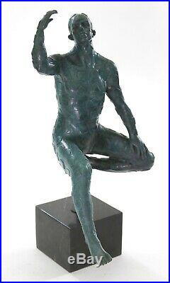 Male Sculpture Salvador Hommage Geometric Bronze Hand Made Sculpture Statue Sale