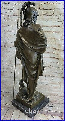 Massive Hand Made Greek/Roman Soldier Genuine Bronze Sculpture Statue