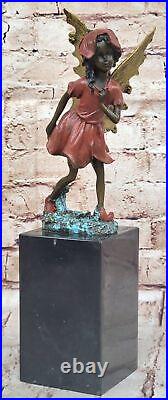 Milo Multi Color Fairy Angel Statue Hand Made Bronze Collector Edition Decor NR