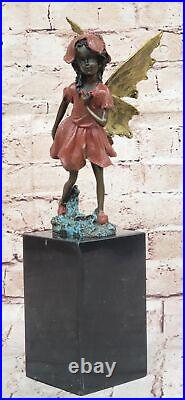 Milo Multi Color Fairy Angel Statue Hand Made Bronze Collector Edition Decor NR