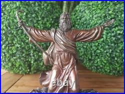 Moses Statue Cross Red Sea Commandments Ten Sculpture Figure Resin And Made New
