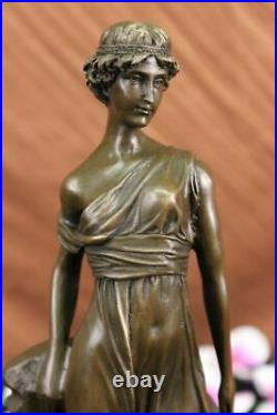 Mother Nature Goddess Garden Statue 100% Pure Bronze Sculpture Hand Made Artwork