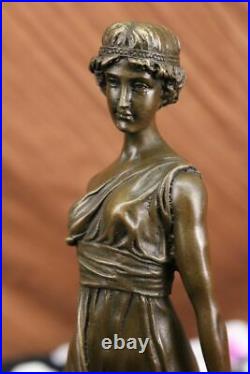 Mother Nature Goddess Garden Statue 100% Pure Bronze Sculpture Hand Made Artwork