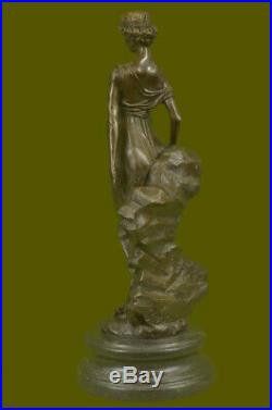 Mother Nature Goddess Garden Statue 100% Pure Bronze Sculpture Hand Made Figure