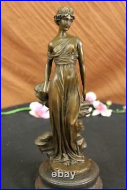 Mother Nature Goddess Garden Statue 100% Pure Bronze Sculpture Hand Made Statue