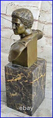Museum Quality Hand Made Caesar Bust Bronze Masterpiece Sculpture Statue