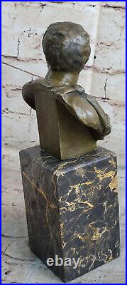 Museum Quality Hand Made Caesar Bust Bronze Masterpiece Sculpture Statue
