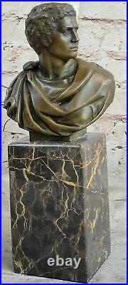 Museum Quality Hand Made Caesar Bust Bronze Masterpiece Sculpture Statue Decor