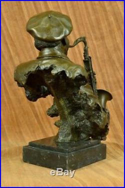 Musician Saxophone Player Male Hand Made Art Bronze Sculpture Statue Figure DEAL