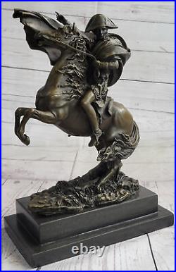 Napoleon Bonaparte Crossing The Alps Pure Bronze Statue Hand Made Sculpture