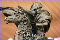 Napoleon Bonaparte Crossing The Alps Pure Bronze Statue Hand Made Sculpture Figu