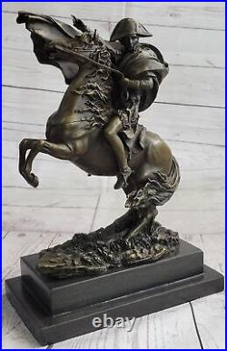 Napoleon Bonaparte Crossing The Alps Pure Bronze Statue Hand Made Sculpture Sale