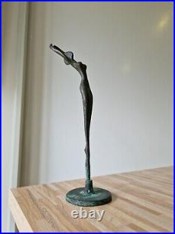 Ntique Bronze Statuette Art Abstract Nude Woman Figure Sculpture Hand Made