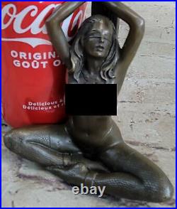 Nude Bronze Sculpture, Hand Made Statue Erotic Rare Original Patoue Lady Deal