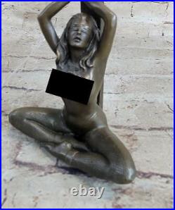 Nude Bronze Sculpture, Hand Made Statue Erotic Rare Original Patoue Lady Sale