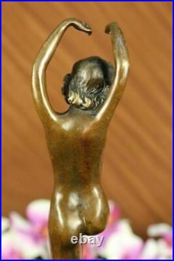 Nude Female Erotic Bronze Figurine Girl Hand Made Lost Wax Sculpture Erotica NR