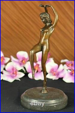 Nude Female Erotic Bronze Figurine Girl Hand Made Lost Wax Sculpture Erotica NR