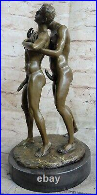 Nude Male Couple Bronze Statue Gay Interest Art Sculpture Hand Made Figurine Art