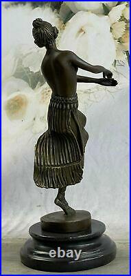 Nude Nymph Bronze Sculpture Statue Art Deco Figure Art Figurine Hand Made Deal
