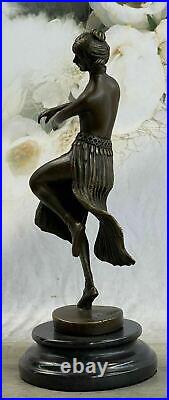 Nude Nymph Bronze Sculpture Statue Art Deco Figure Art Figurine Hand Made Sale
