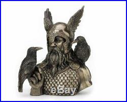 Odin Bust Statue in Norse Mythology Hand Made Bronze Sculpture 9.10
