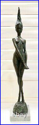Ondine Water Nymph Solid Pure Bronze Lost Wax Sculpture Art Made In Uk Foundry