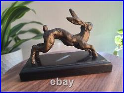 One of a kind Bronze Sculpture Hand Made Statue Figure Artwork Bunny Rabbit