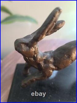 One of a kind Bronze Sculpture Hand Made Statue Figure Artwork Bunny Rabbit