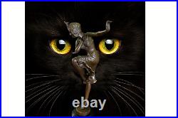 Oriental statue, bronze dancer, solid