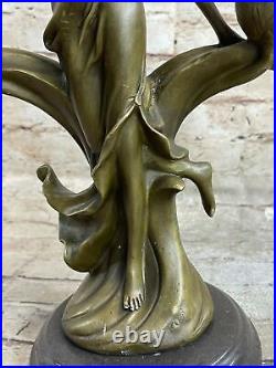 Original Kassin Maiden Bronze Candle Holder Bronze Statue Hand Made Artwork Sale