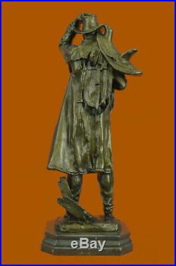 Outlaw Cowboy with Gun Hand Made Hot Cast Bronze Sculpture Statue Western Figure