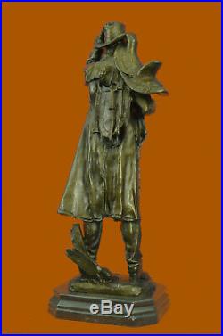 Outlaw Cowboy with Gun Hand Made Hot Cast Bronze Sculpture Statue Western Figure