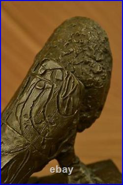 Pablo Picasso Famous Owl Bronze Sculpture Hand Made Marble Base Statue Art Sale