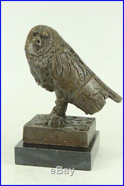 Pablo Picasso Famous Owl Bronze Sculpture Hand Made Marble Base Statue DEAL