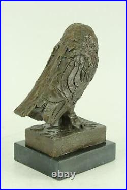 Pablo Picasso Famous Owl Bronze Sculpture Hand Made Marble Base Statue Deal