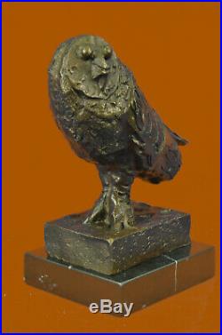 Pablo Picasso Famous Owl Bronze Sculpture Hand Made Marble Base Statue Figure