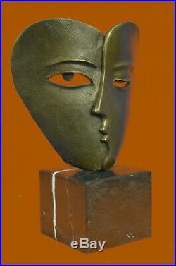 Picasso Abstract Faces Statue Figurine Bronze Sculpture Hand Made Statue