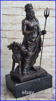 Pluto Cerberus 3 Headed Dog Hand Made Bronze Sculpture Greek Mythology Statue Pluto Cerberus 3 Headed Dog Hand Made Bronze Sculpture Greek Mythology Statue