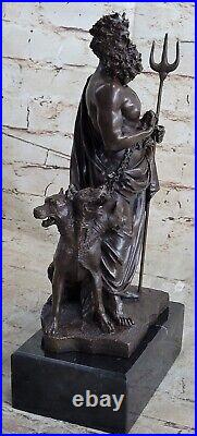 Pluto Cerberus 3 Headed Dog Hand Made Bronze Sculpture Greek Mythology Statue Pluto Cerberus 3 Headed Dog Hand Made Bronze Sculpture Greek Mythology Statue