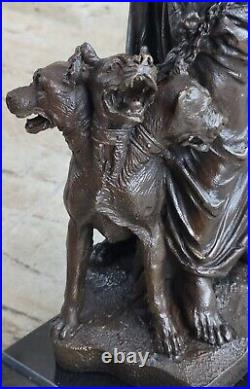 Pluto Cerberus 3 Headed Dog Hand Made Bronze Sculpture Greek Mythology Statue Pluto Cerberus 3 Headed Dog Hand Made Bronze Sculpture Greek Mythology Statue