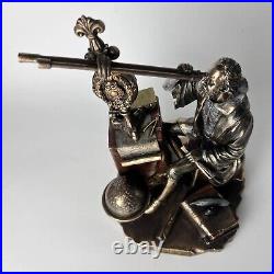 Polystone Bronze GALILEO Statue Sculpture Made In Italy 21 Cm Height In Box Polystone Bronze GALILEO Statue Sculpture Made In Italy 21 Cm Height In Box