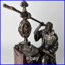 Polystone Bronze GALILEO Statue Sculpture Made In Italy 21 Cm Height In Box Polystone Bronze GALILEO Statue Sculpture Made In Italy 21 Cm Height In Box