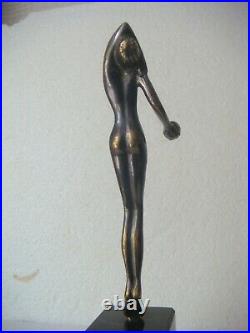 RRR RARE Vintage Hand Made Bronze Nude Statue Sculpture Abstract Art