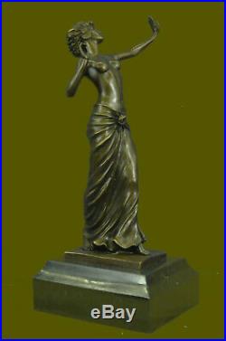 Rare Art Deco Greek nude Goddess statue by Preifs Hand Made Bronze Masterpiece